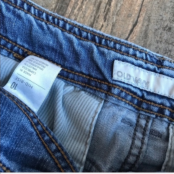 Vintage Old Navy Stretch Denim Mid-rise Bermuda Jean Shorts Size 10 - Picture 4 of 7